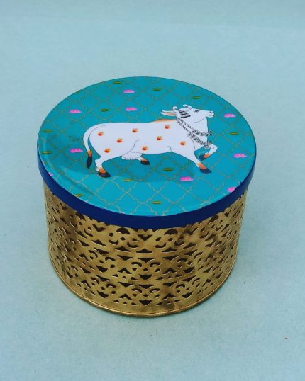 Pichwai Round Box
