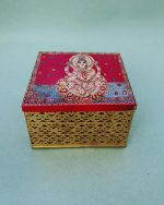 Kalamkari Metal Lakshmi Box - Image 4
