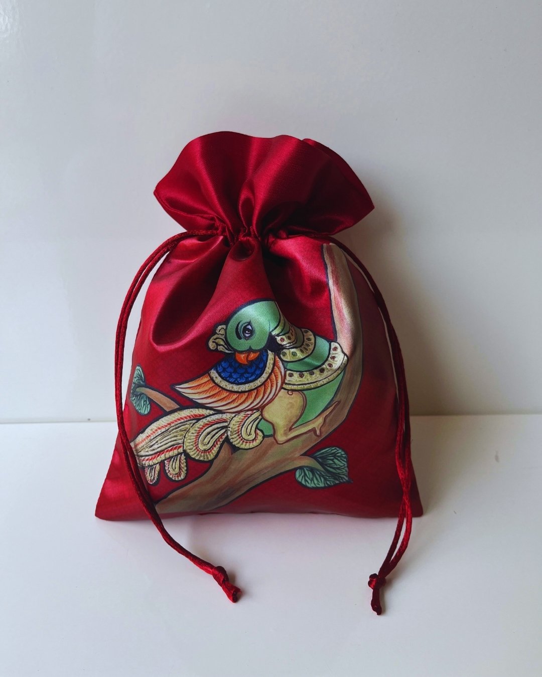 154 Parrot Silk Potli - Image 1