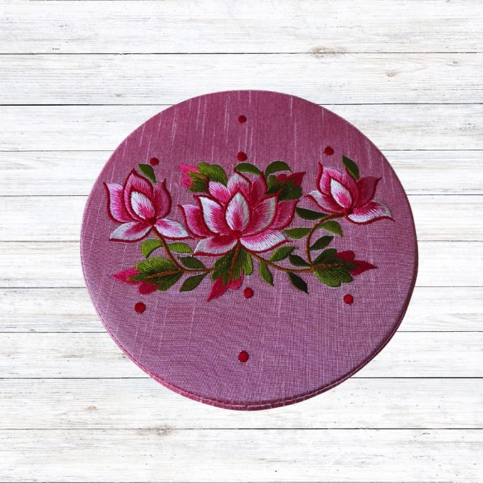 Embroidered Round Box - Image 4