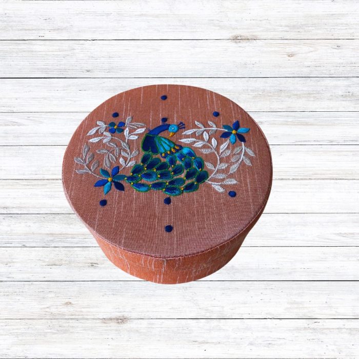 Peacock Embroidery Box - Image 1