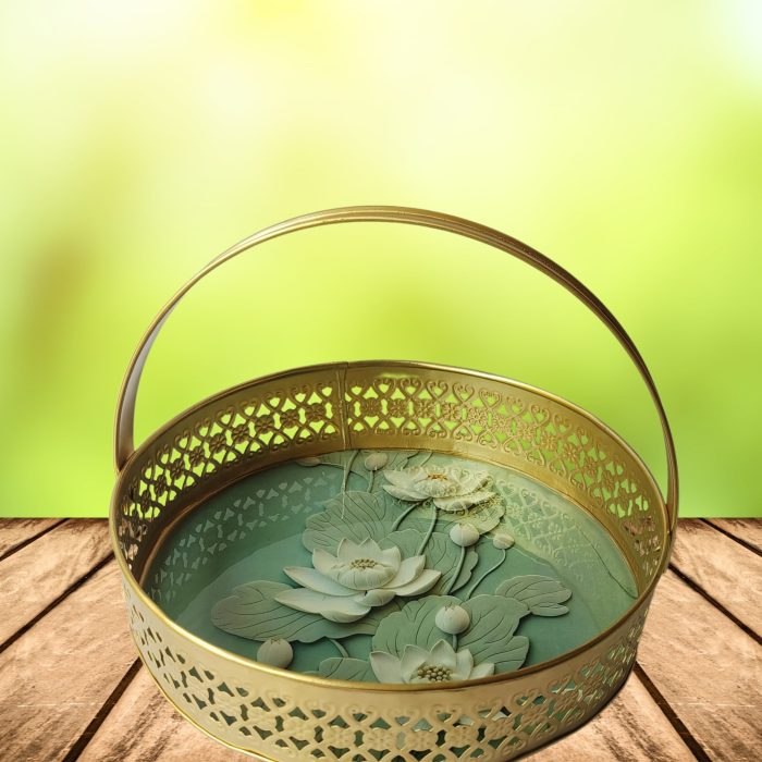 Lotus Tray With Handle - Image 4