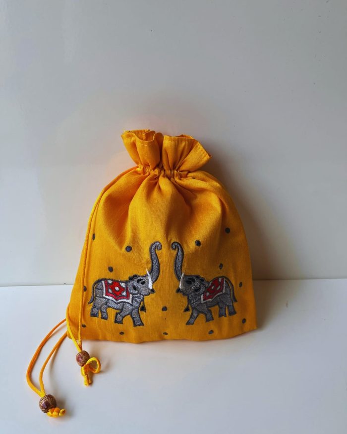 Elephant Embroidery Potli - Image 2