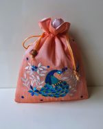 Peacock Embroidery Potli - Image 2