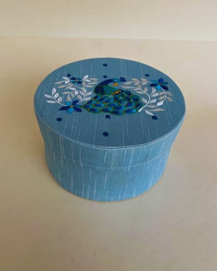 Peacock Embroidery Box
