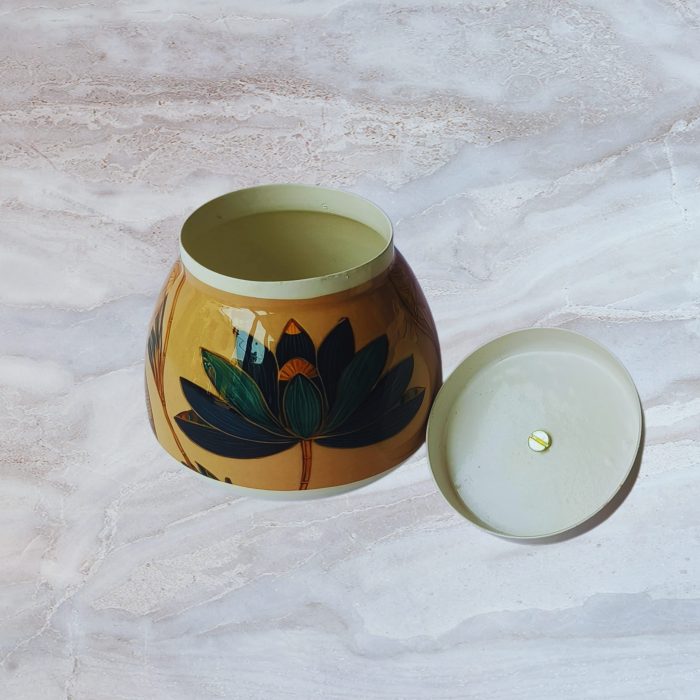 Metal Jar  Lotus Print - Image 2