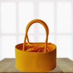 Elephant Embroidery Ovel Basket With Potli Attached - Image 4