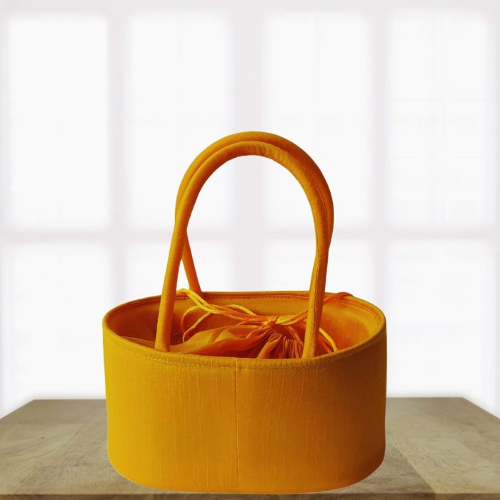 Elephant Embroidery Ovel Basket With Potli Attached - Image 4