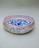 Metal Tray With Indigo Print - Image 3