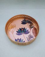 Metal Tray With Lotus Print - Image 4