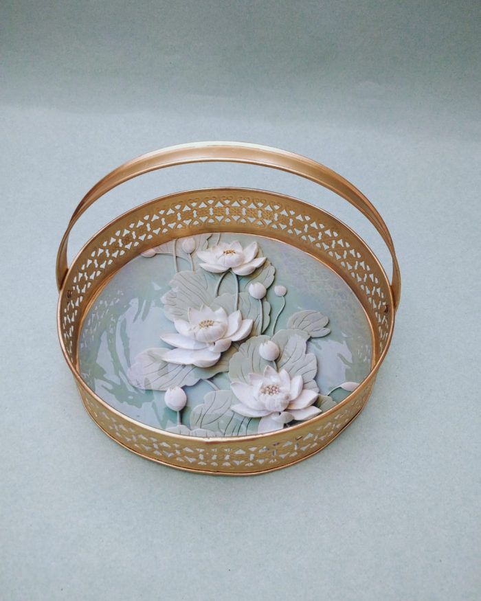 Lotus Tray With Handle - Image 4