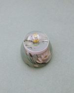 Metal Jar With Lotus Print - Image 3