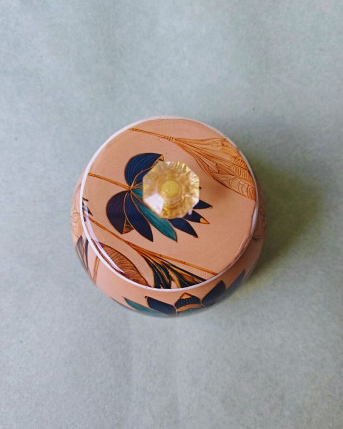 Metal Jar  Lotus Print - Image 2