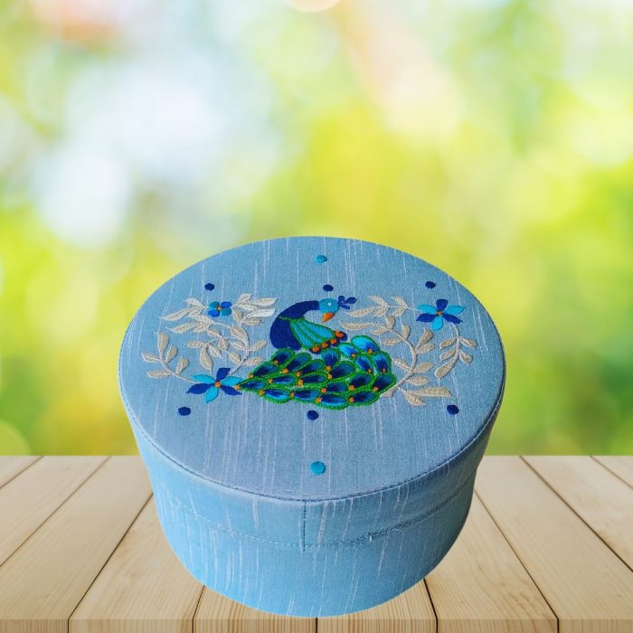 Peacock Embroidery Box - Image 1