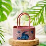 Peacock Embroidery Basket With Potli Attached