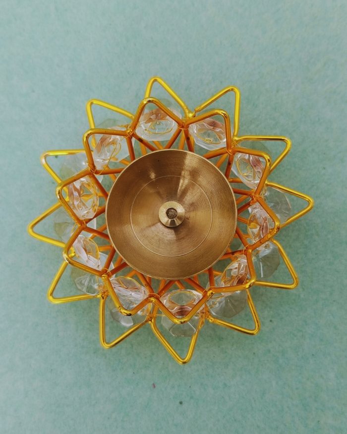 Crystal Metal Lotus Lamp - Image 1