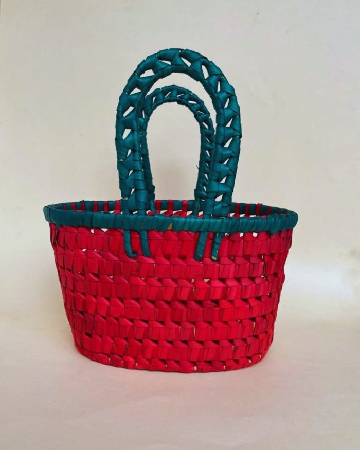 Handcrafted Palm Leaf Basket - Image 4