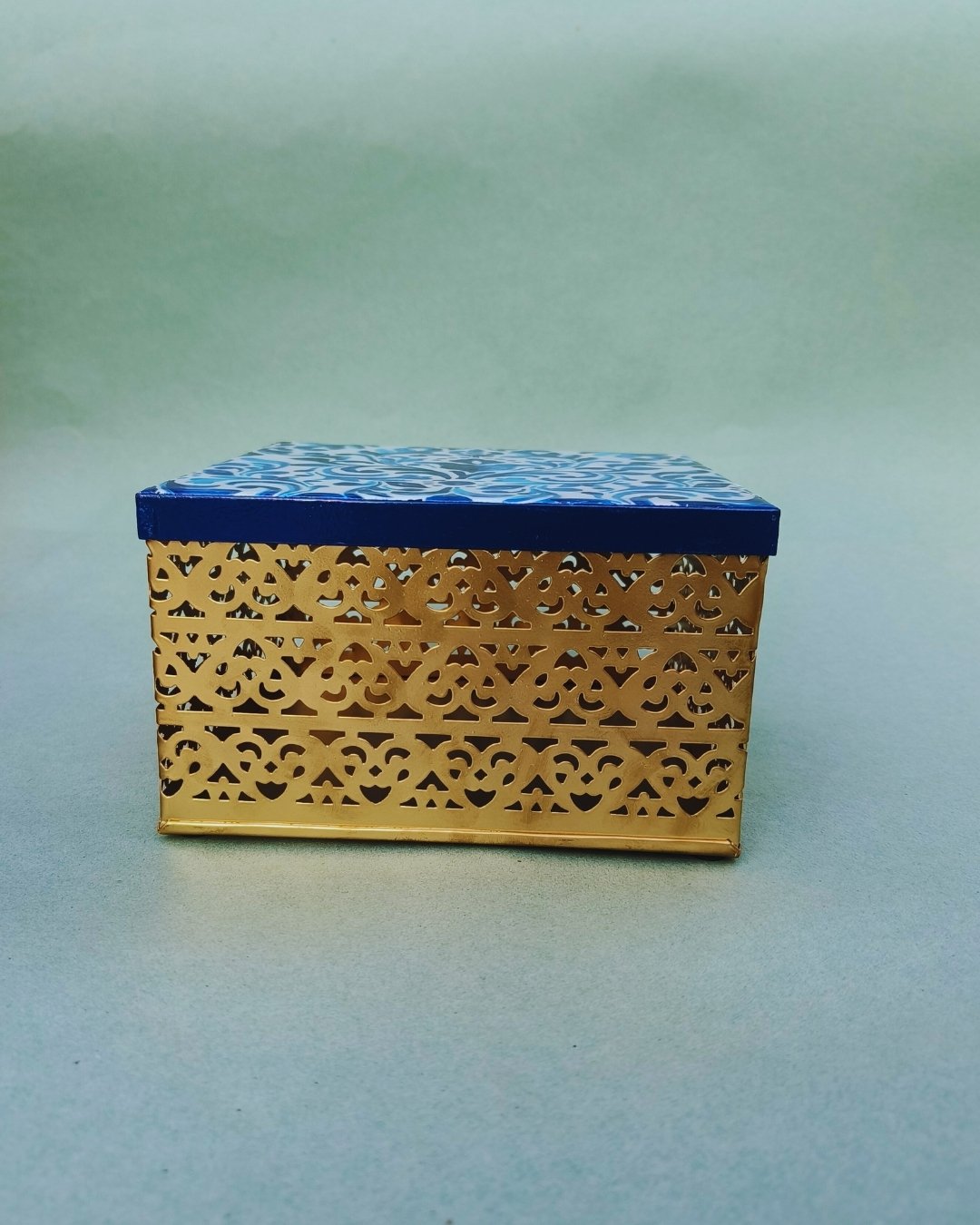 102 Indigo Printed Metal Box - Image 2