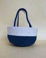 Jute Two-Tone Storage Basket
