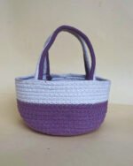 Jute Two-Tone Storage Basket