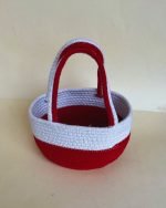 Jute Two-Tone Storage Basket - Image 2
