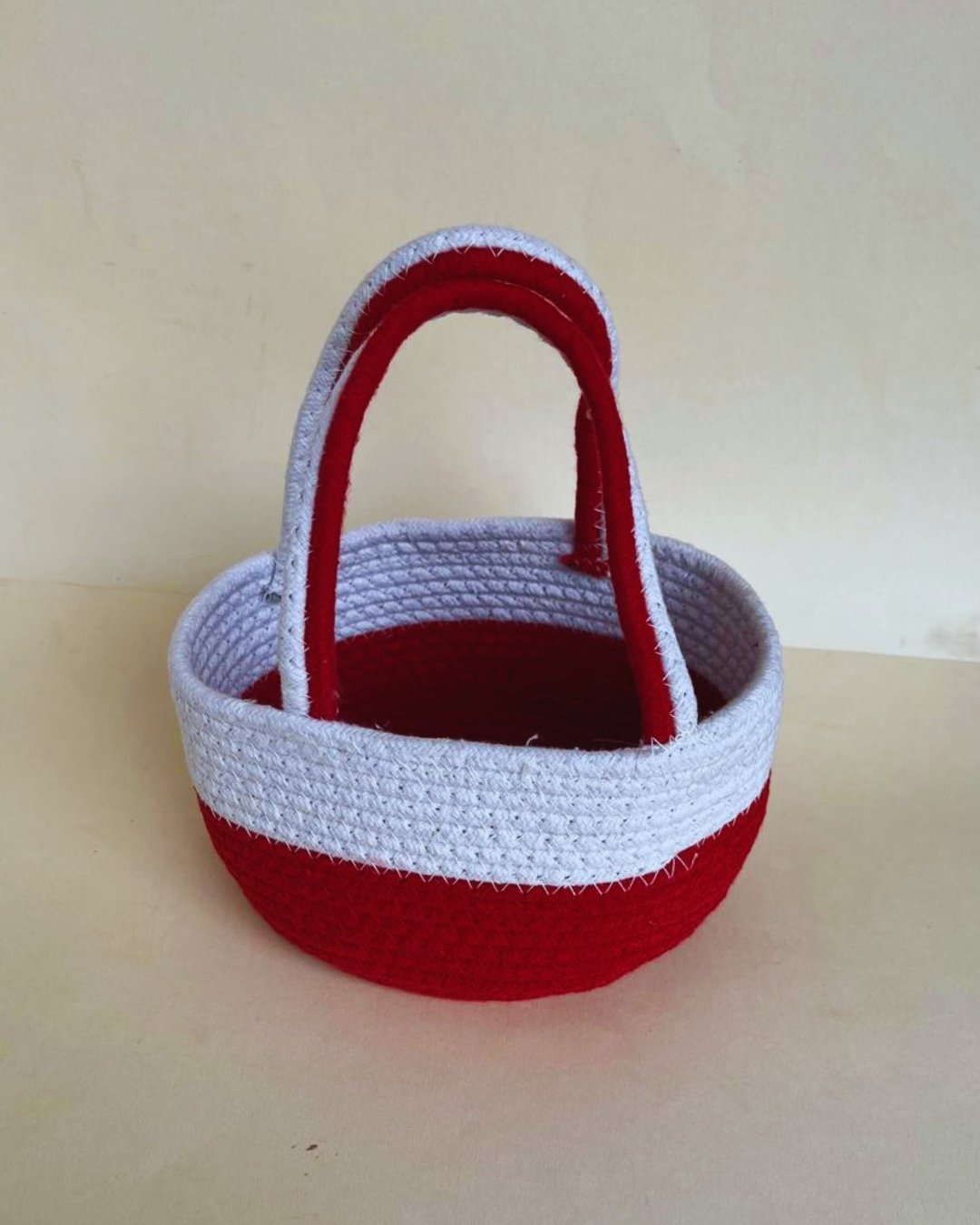 185 Jute Two-Tone Storage Basket - Image 2