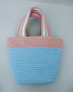 Boho-chic Cotton Rope Hamper Basket - Image 3