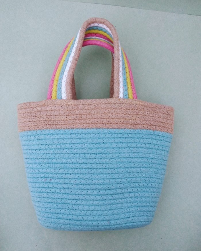 Boho-chic Cotton Rope Hamper Basket - Image 3