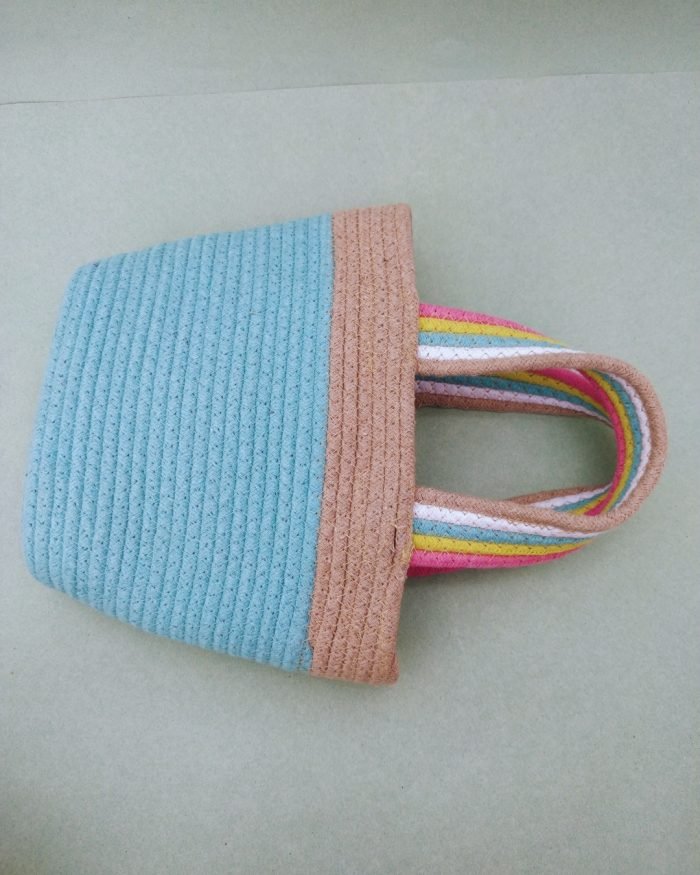 Boho-chic Cotton Rope Hamper Basket - Image 4