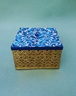 Indigo Printed Metal Box