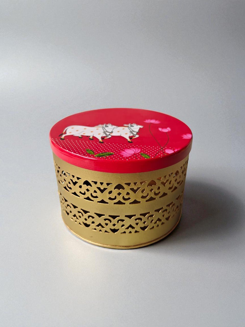 Pichwai Box (4) Pichwai Metal Box - Image 1