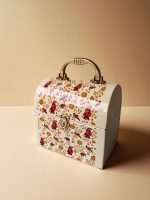 Floral Metal Storage Trunk