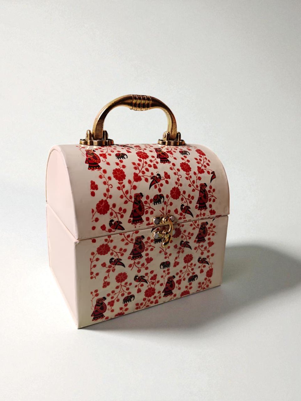 Trunk Box (13) Floral Metal Storage Trunk - Image 6