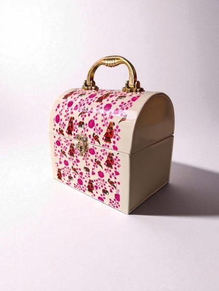 Floral Metal Storage Trunk