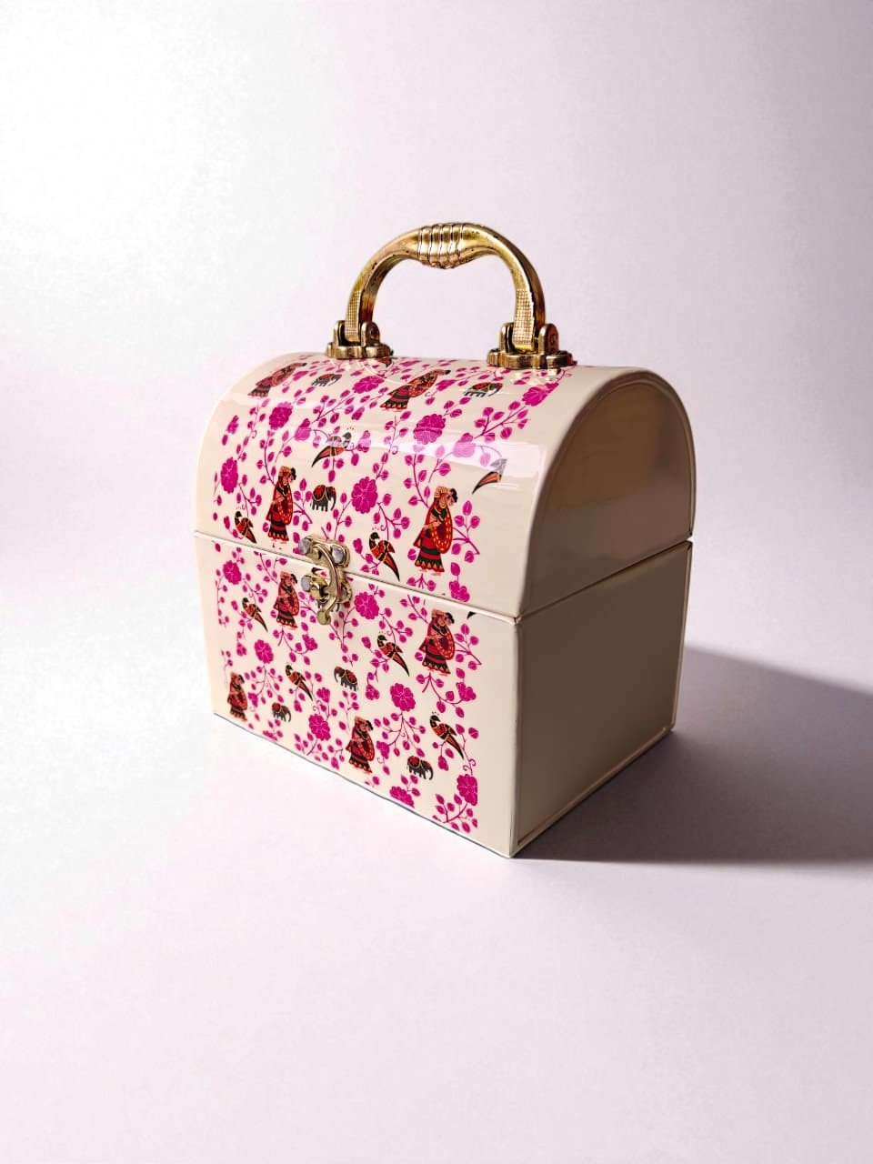 Trunk Box (19) Floral Metal Storage Trunk - Image 1