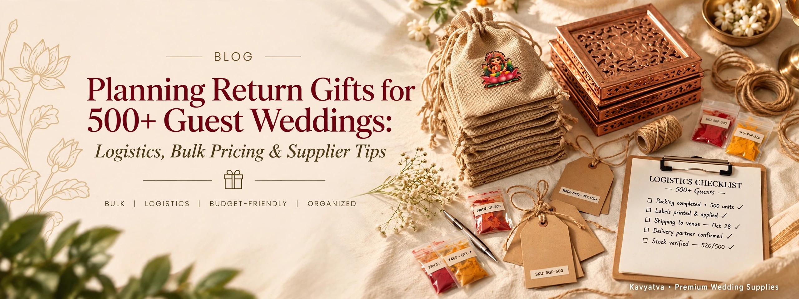 wedding return gifts logistics