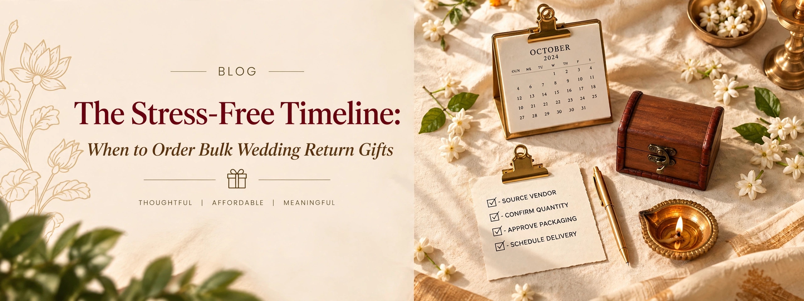wedding return gifts timeline