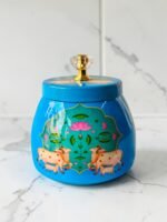 Pichwai Metal Storage Jar - Image 2