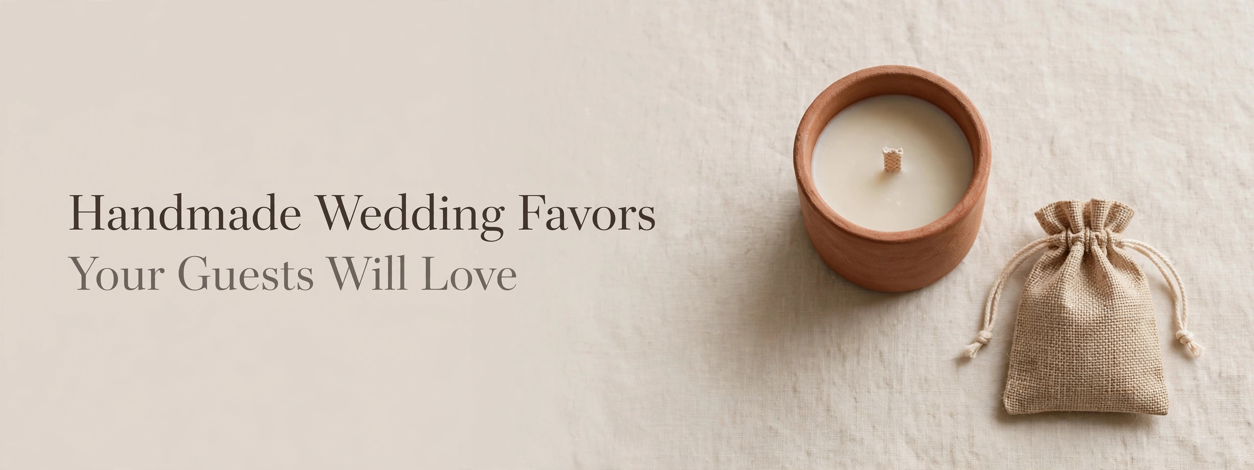 handmade wedding favors flatlay 1 minimal