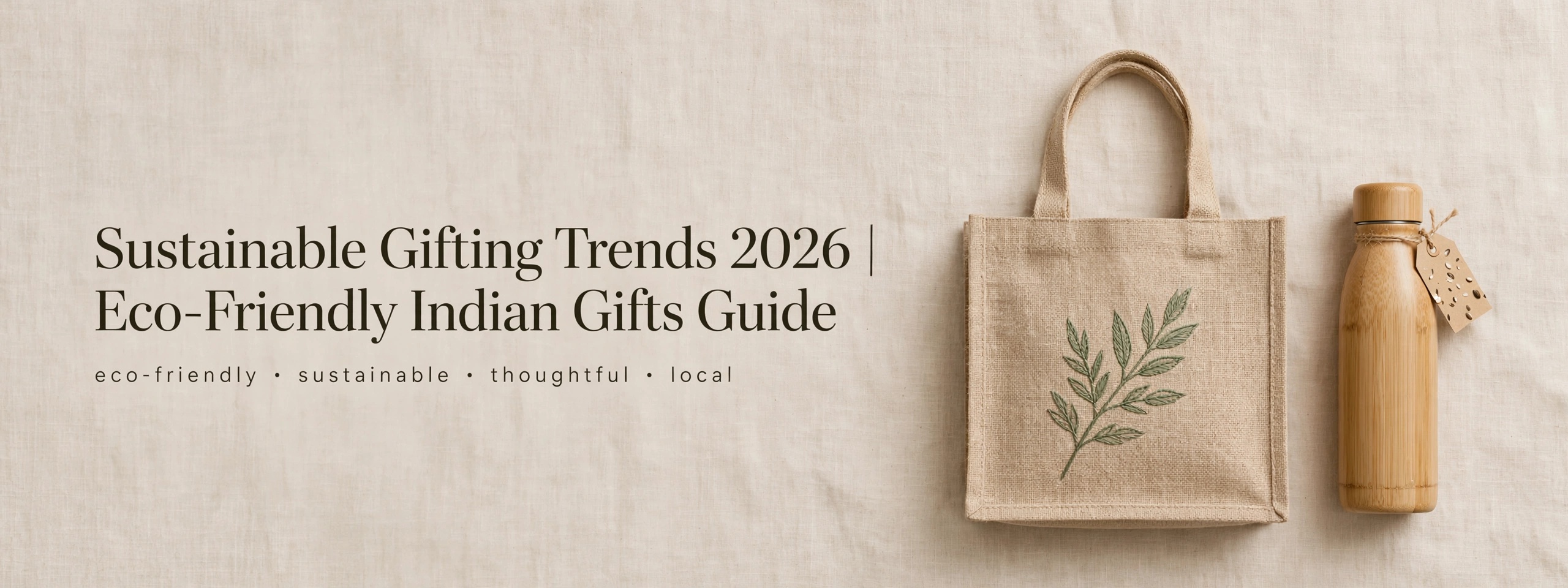 sustainable gifting banner minimal
