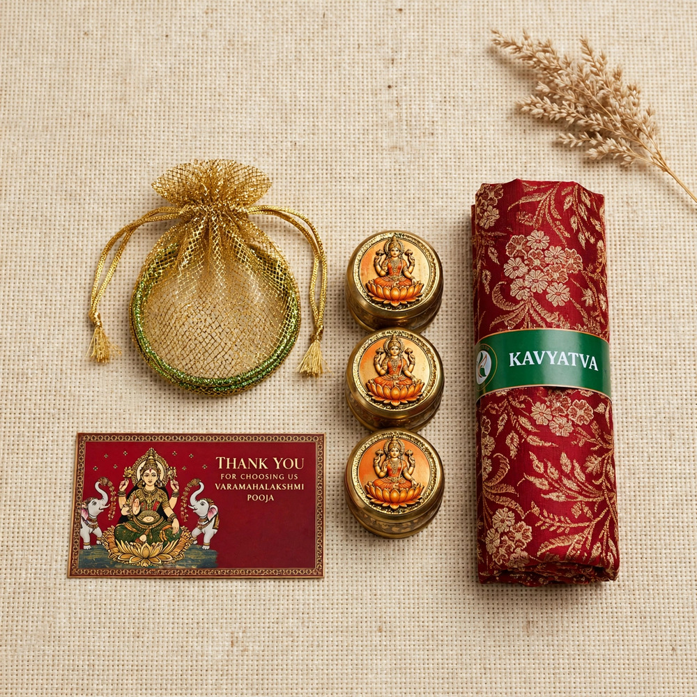 Traditional Indian patterned thamboolam gift